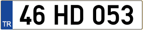 Trailer License Plate